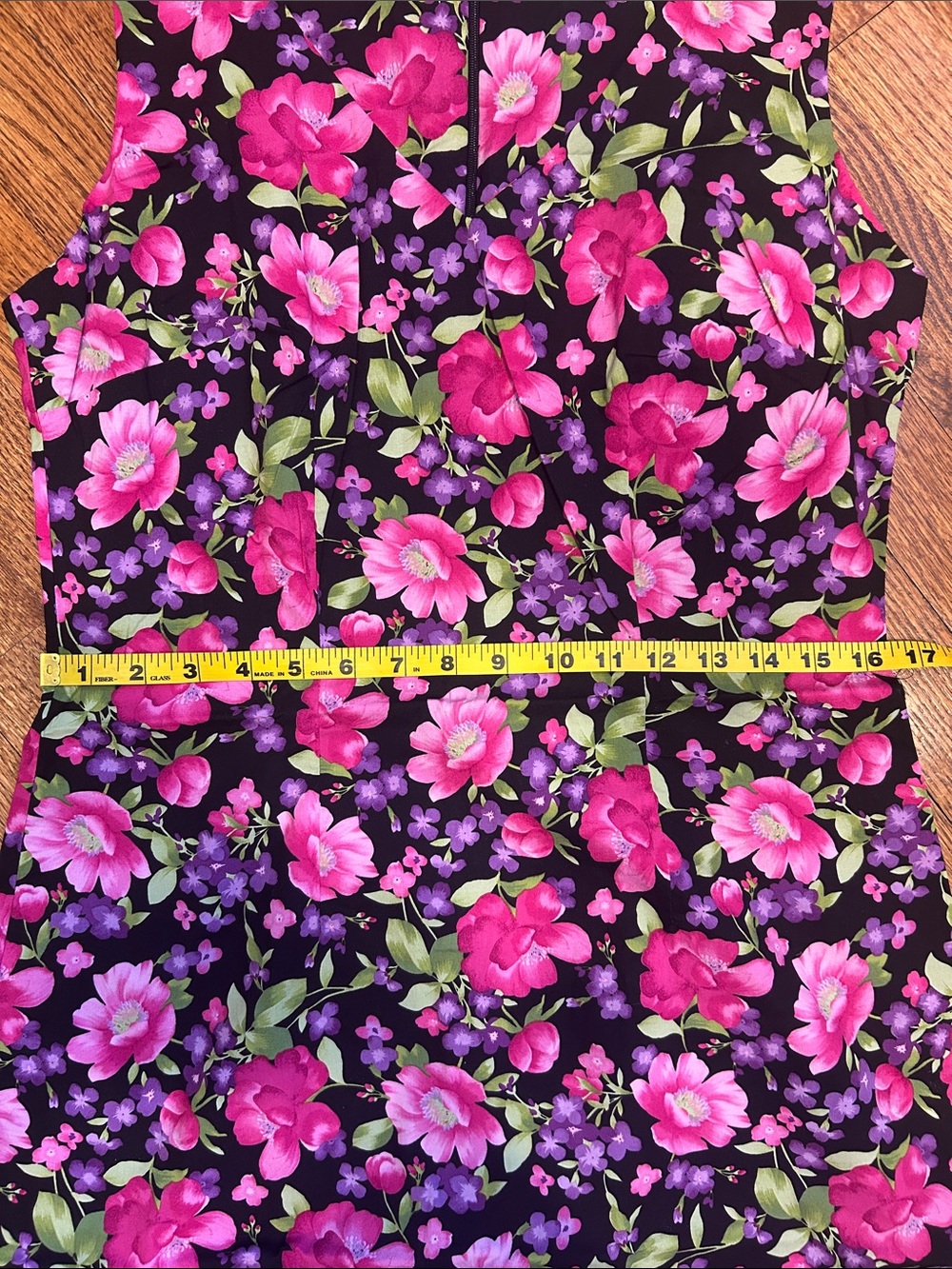 CDC Pink and Green Floral Women’s Sleeveless Midi Dress, Size 12 - Picture 7 of 12